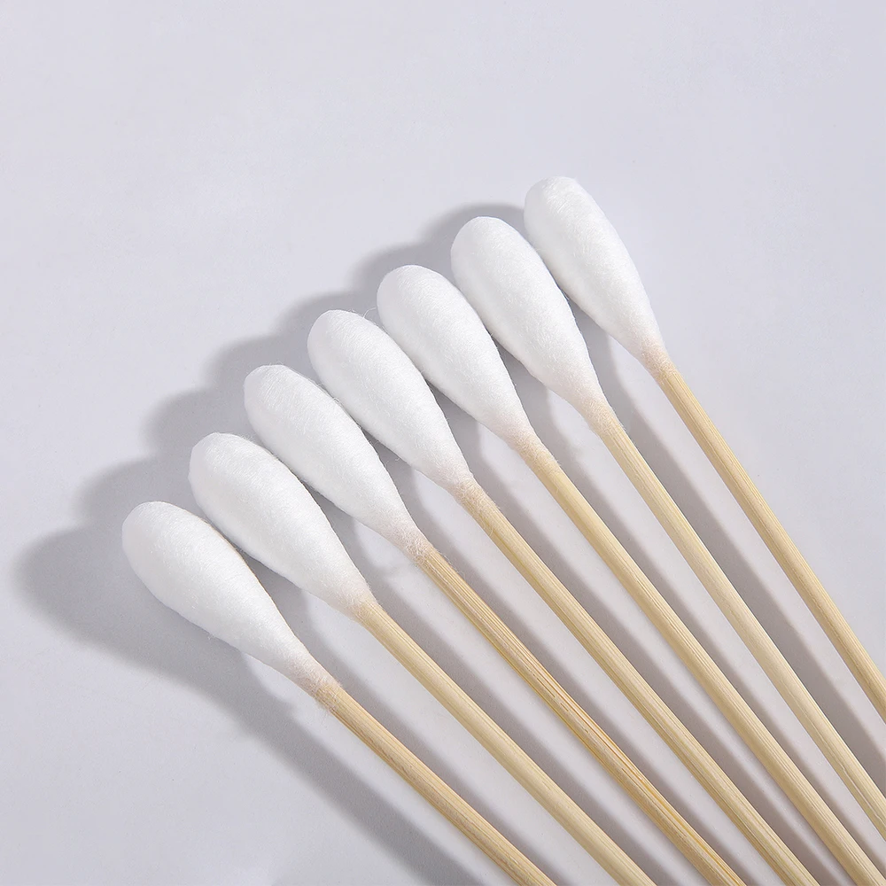Hot Selling OEM Double-Headed Natural Eco Friendly Bamboo Makeup Cotton Buds Wooden Ear Cleaning Cotton Swab