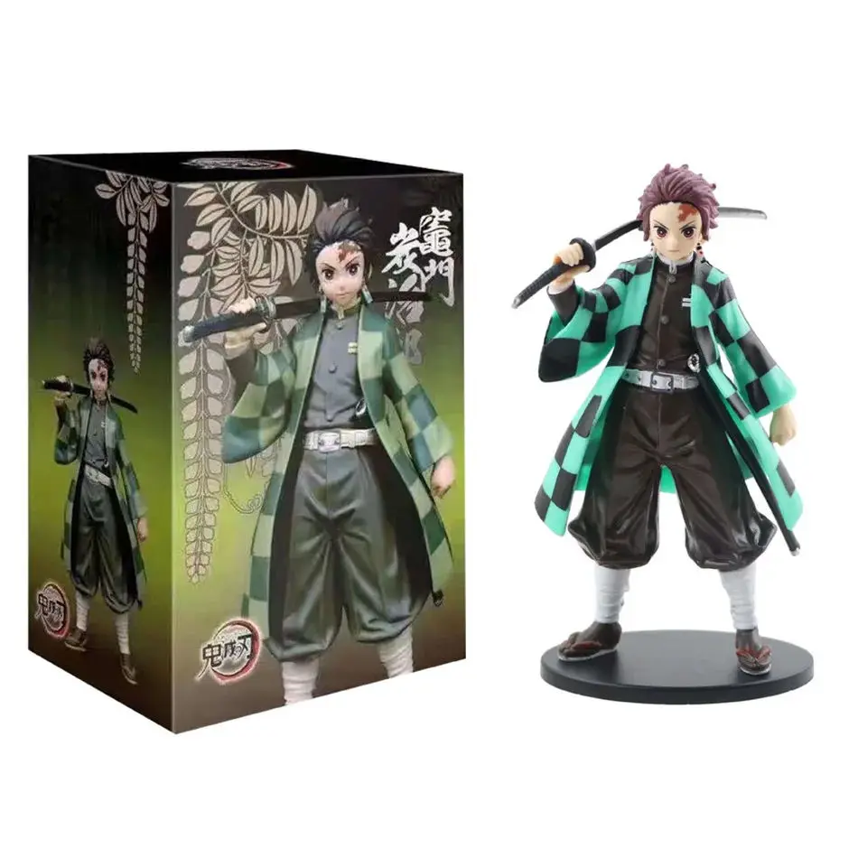Anime Demon Slayer Figure Kamado Tanjirou Nezuko Action Figures PVC Model Toys Zenitsu Figurine Inosuke Kimetsu No Yaiba Figura