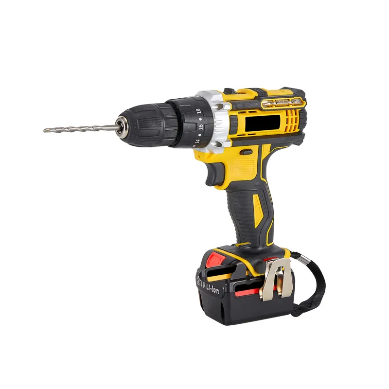 
21v China 1500mAh Lithium Battery Professional Impact Hand Rechargeable Cordless Drill Tool Machine 