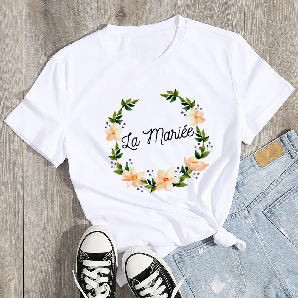 Wedding Party Clothes Bride Team Bride T-Shirt Team Bride Bachelorette Wedding Party Women Evjf Tee Bridesmaid Group T-shirts