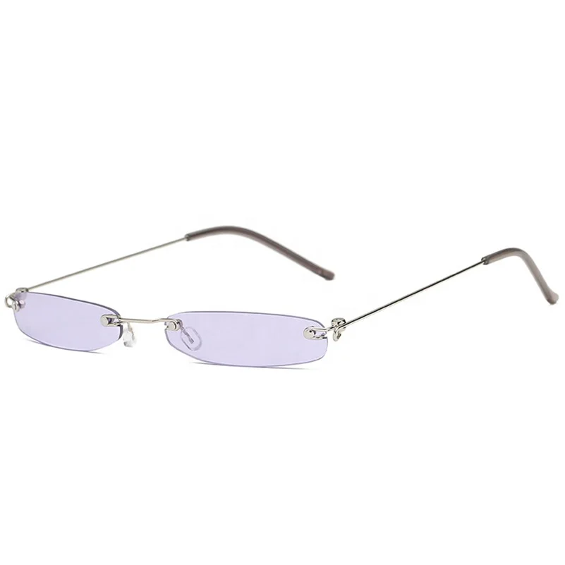 Multicolor Spot Wholesale Womens Sunglasses Rectangular Thin Ocean Film Mens Clip on Sunglasses