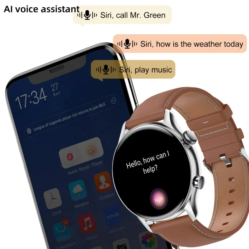 Premium active Health Features Full Touch Round screen AMOLED Smart Watch For Women Men HK8Pro Smartwatch