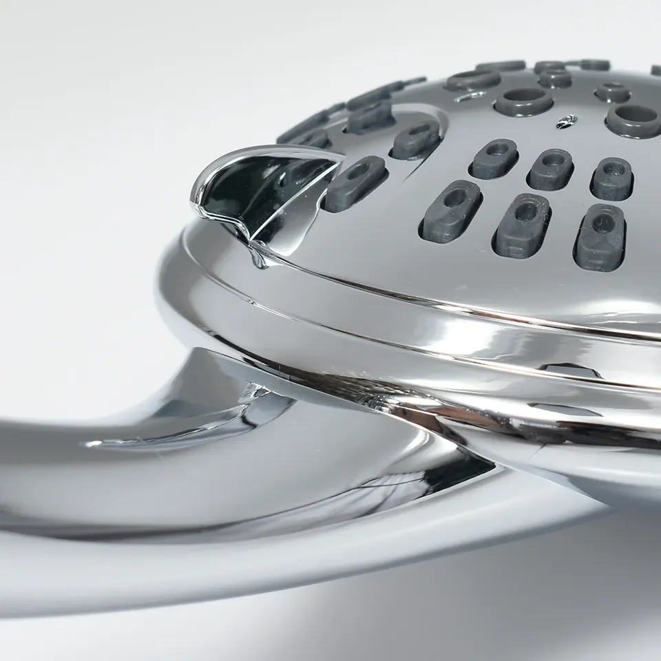 New design high pressure water saving massage ABS Plastic 6 functions chrome handheld  shower head
