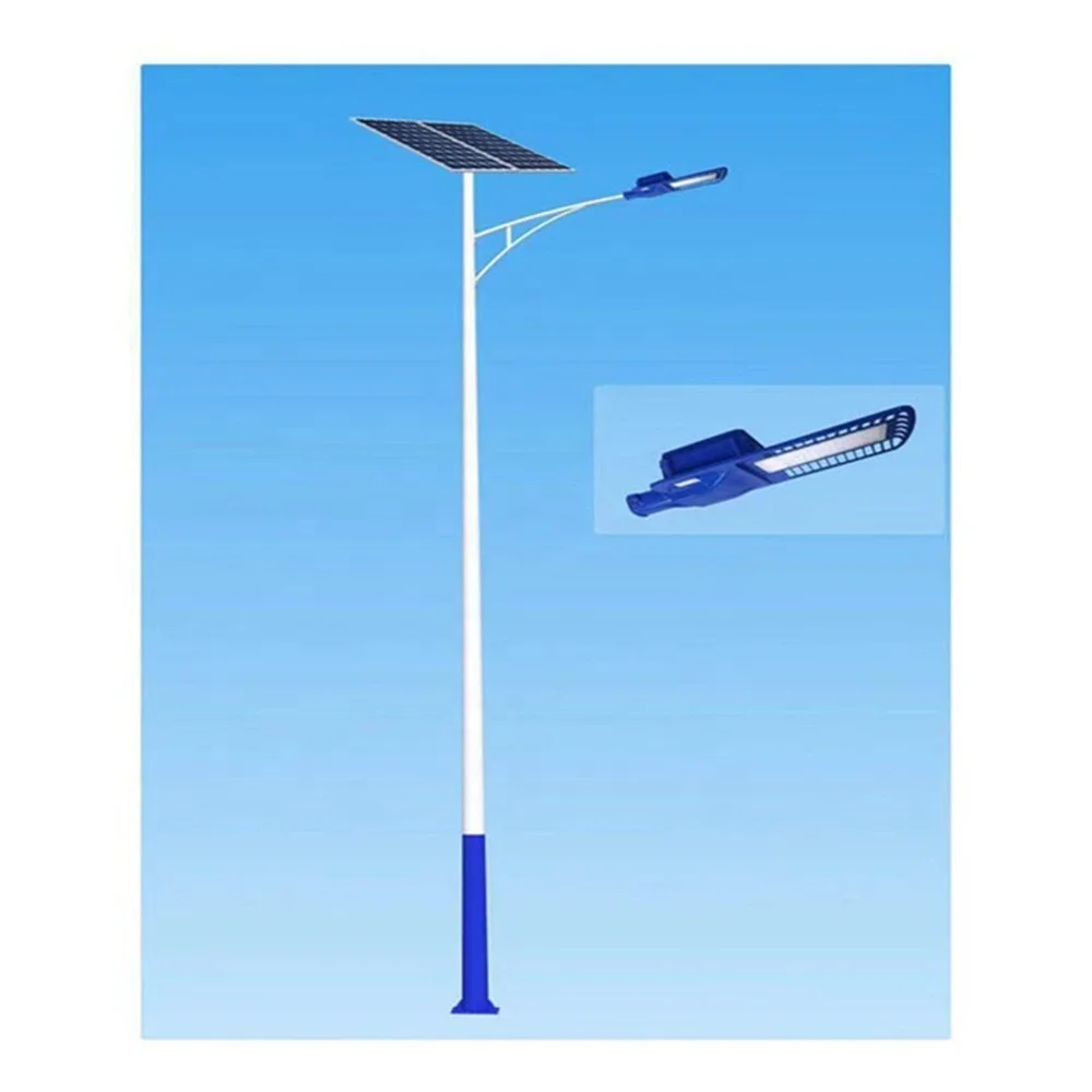 50w 80w 100w led pole all-in-one solar panel hybrid solar street light hybrid solar wind street light