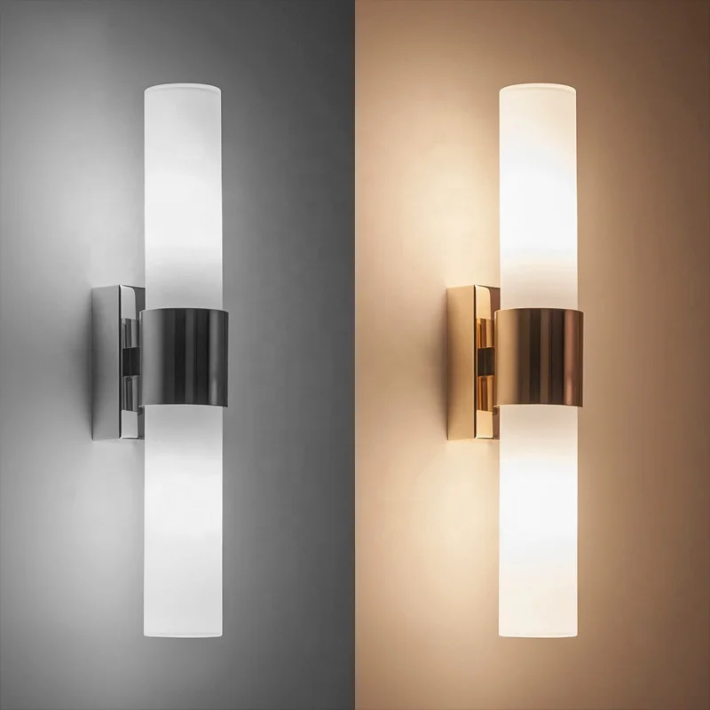 GLASS METAL WALL LAMP FIXTURES INDOOR WALL LIGHTING BEDSIDE BATHROOM VANITY WALL SCONCE