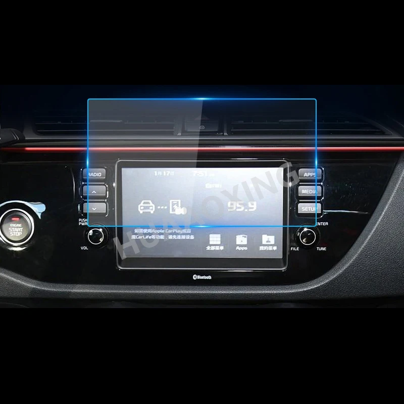 
Горячая распродажа! Автомобильное закаленное стекло для защиты экрана от царапин, защита экрана центральной консоли для Kia KX Cross 