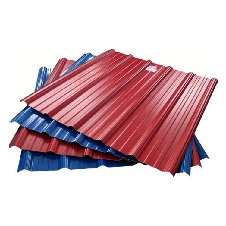 0.5mm thickness Factory Supply Quality PPGI Prefab House RAL Color coated Zinc Galvanized Corrugated Steel sheets roofing tile