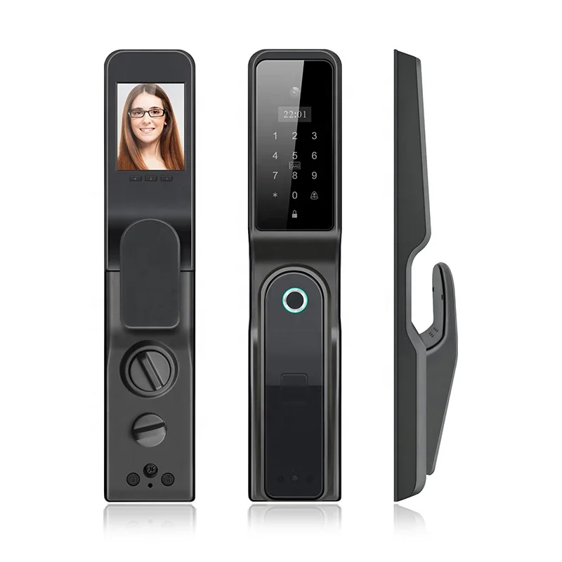 New Design Wholesale Price Outdoor tuya zigbee door lock Electronic Smart Door Lock with Camera