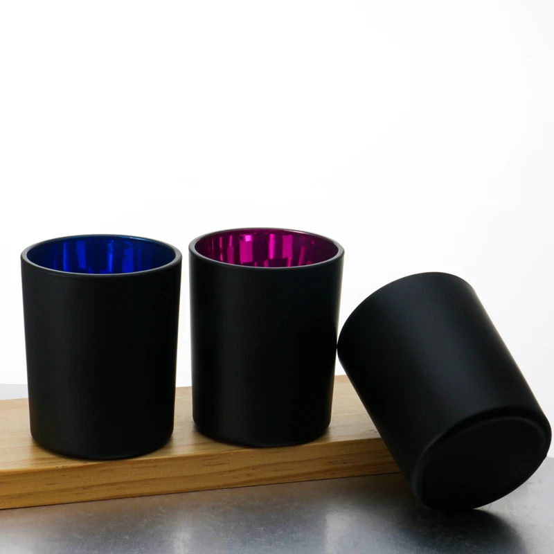 Home Christmas Decor Matte Black Candle Jar Lavender Soy Wax Scented Candle Packaging Jar