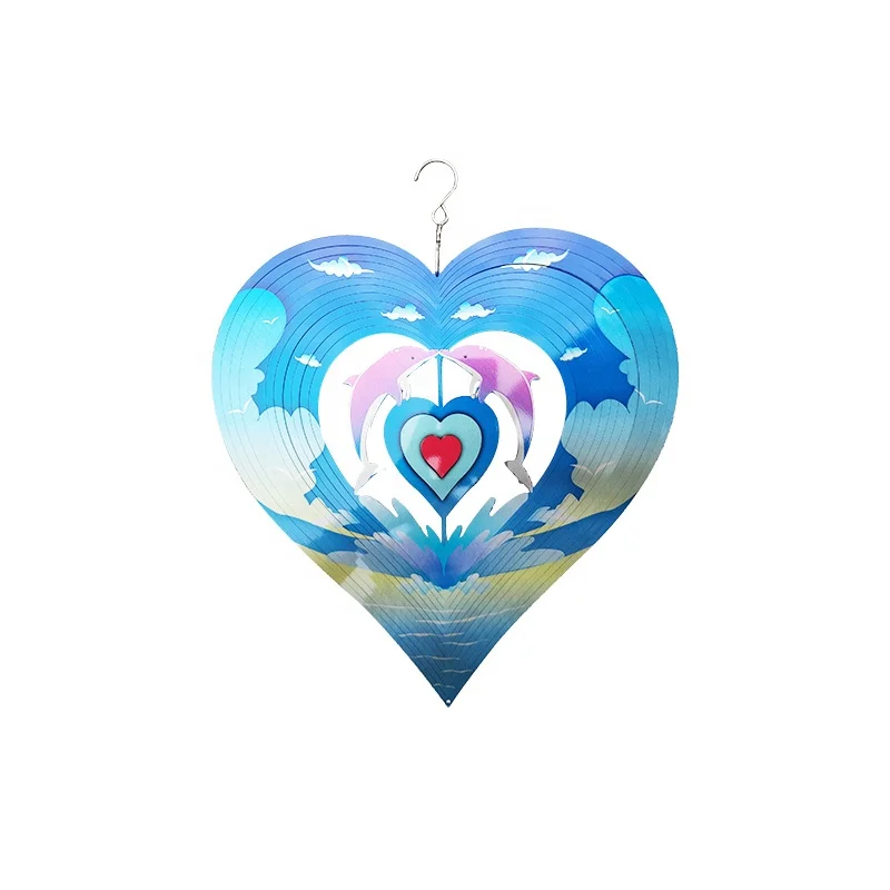 New Design Waterproof Stainless Steel 3d Hanging Spiral Garden Ornament Wind Spinners