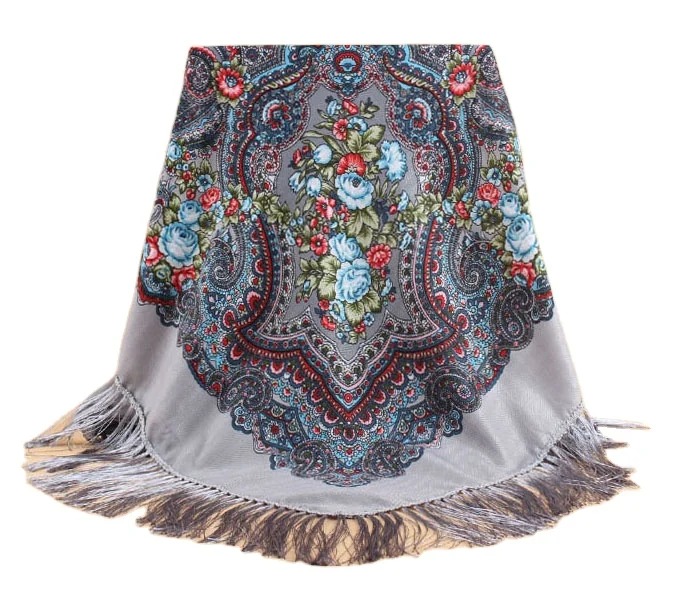 Большой размер новейший дизайн печатный цветочный модный русский