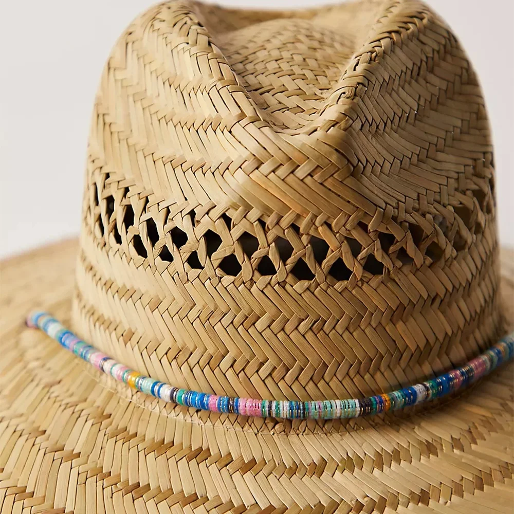 Wholesale beach western unisex summer sun sombreros de paja life guard fishing surf Beach Sun shade Lifeguard  Straw Hat