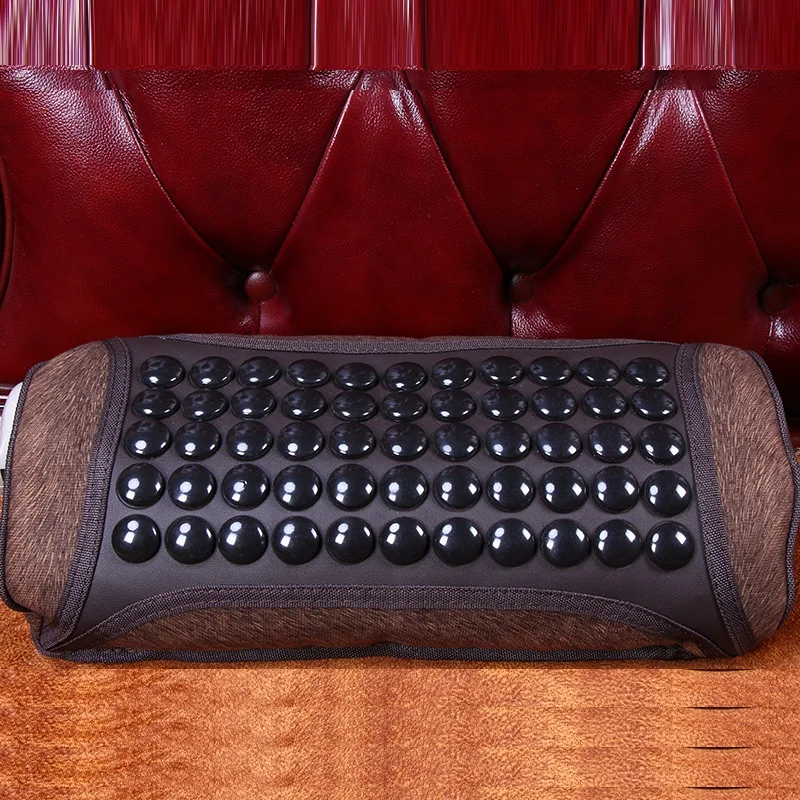 
Multi-functional health care heating neck pillow jade tourmaline massage pillow 