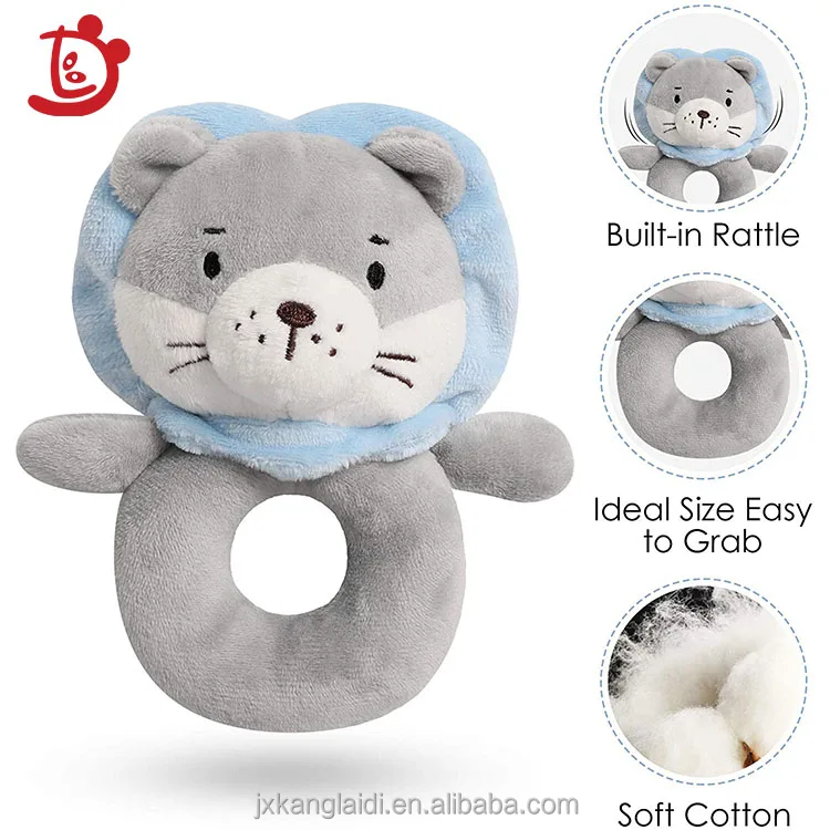 factory direct sale 2021 plush lion toy Cute rattle for babies
