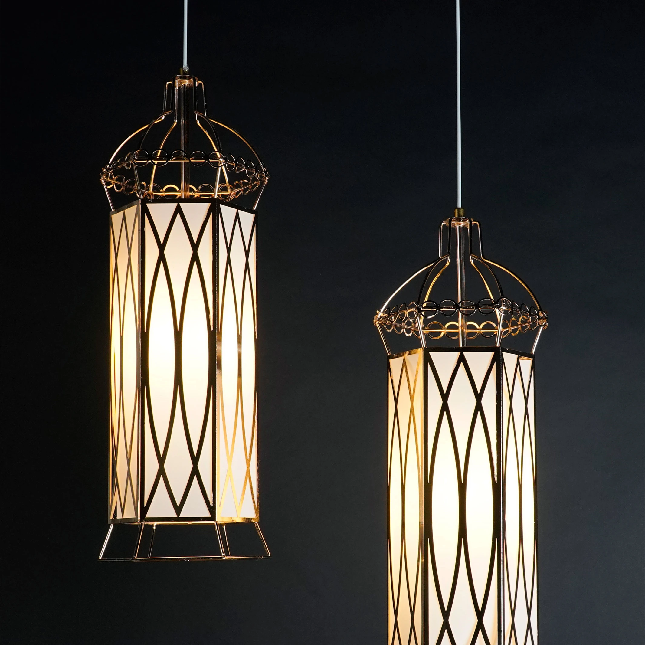 New retro home creative design wrought iron hollow chandelier interior decoration.