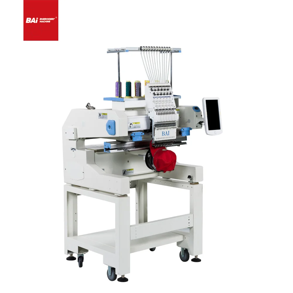 BAI cap embroidery factory price 400*500mm 15 Needles Embroidery Machine for Lace Collar Loop