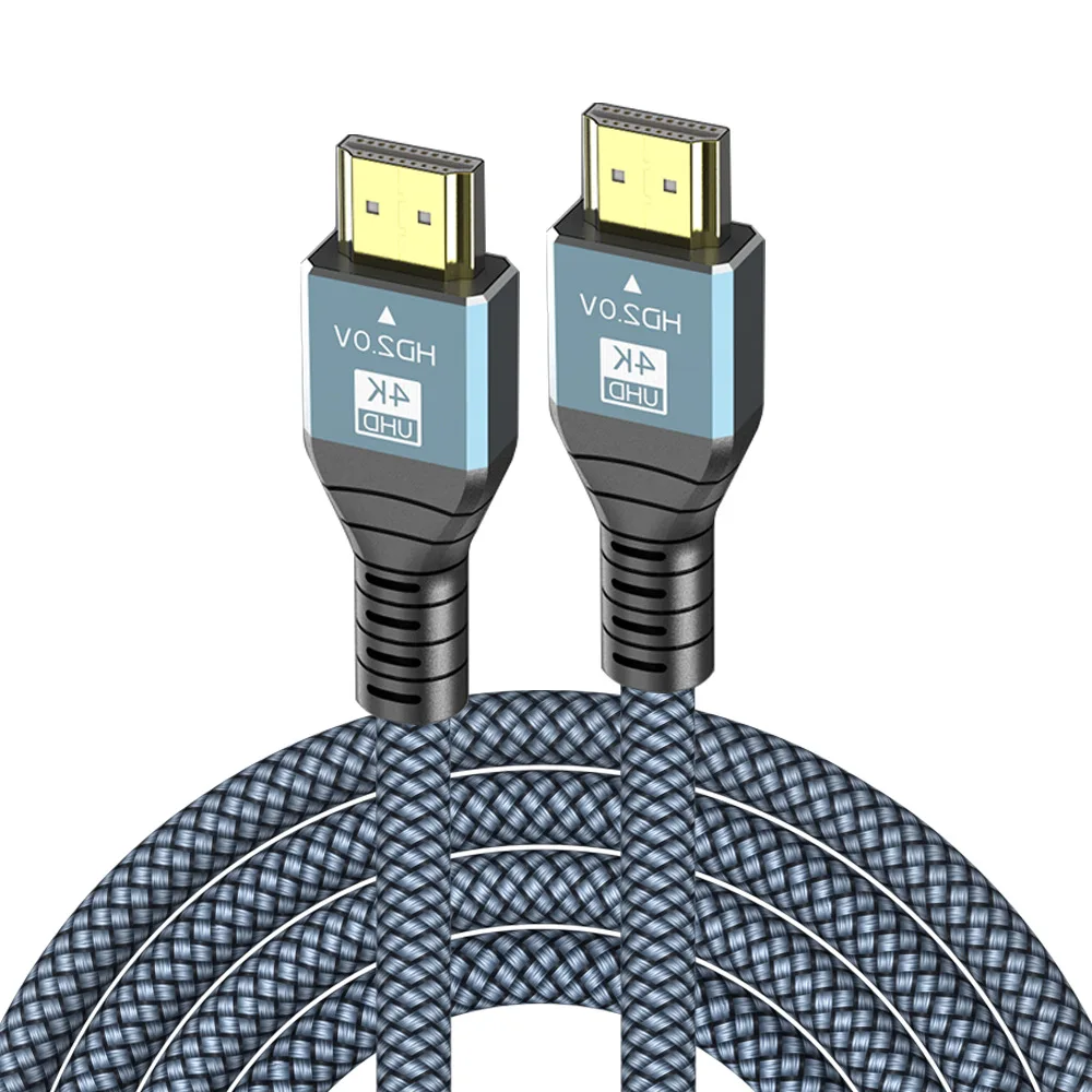 4K 60HZ HDM1 Cable, 18Gbps High Speed 2.0 3D Braided Cord-Supports for Monitor PS 4/3 HDTV 4K Fire Netflix and more TV