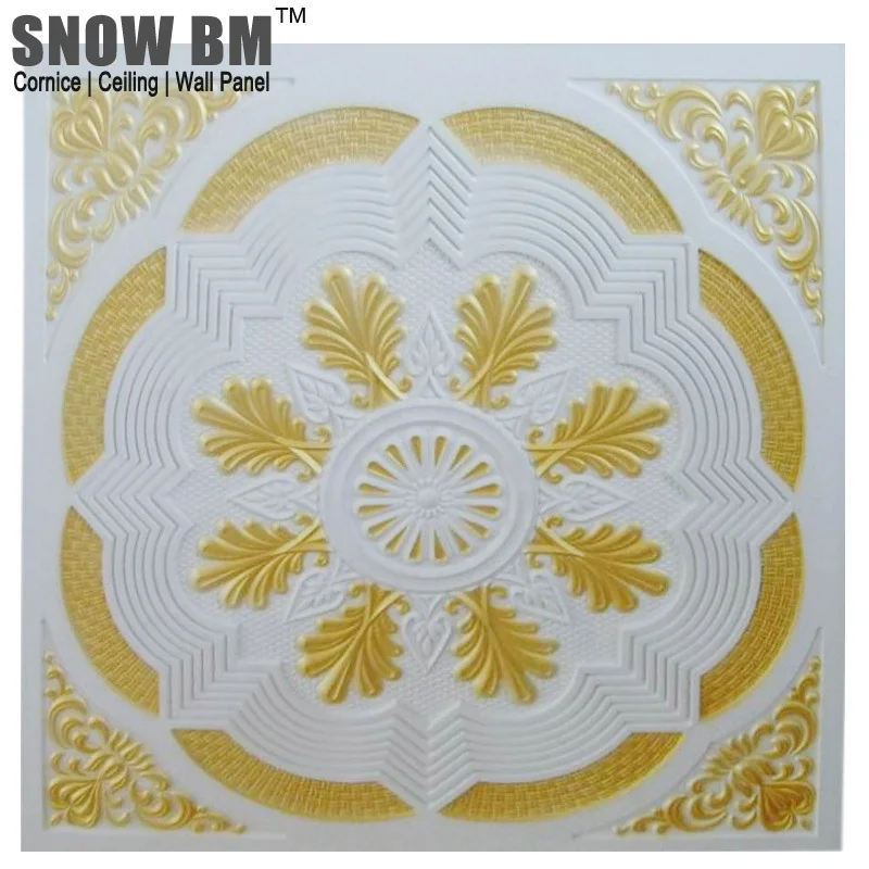 Golden Color POP Fiberglass Reinforce Perforated Gypsum Ceiling