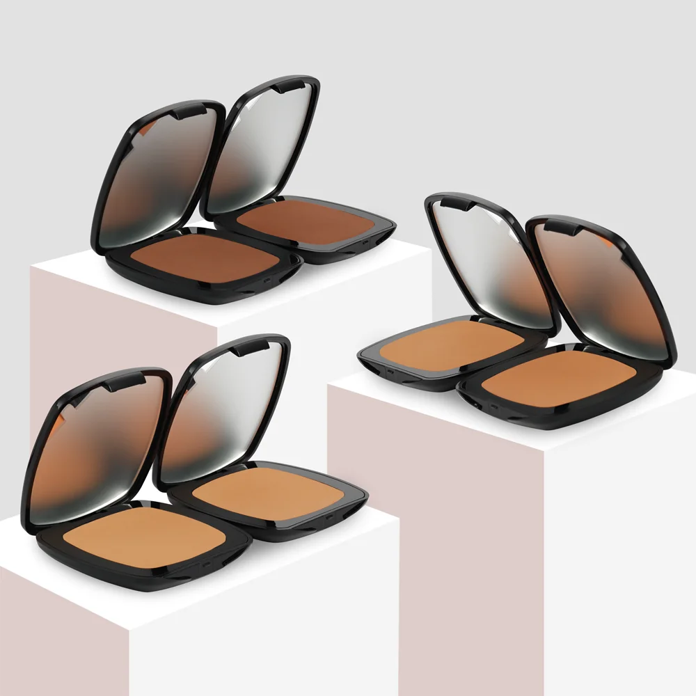 beauty cosmetic face matt vegan compact powder custom press powder palette no logo face contour private label bronzer makeup