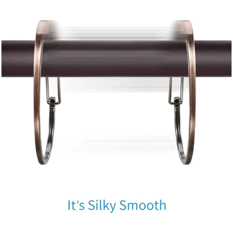 Factory Price Wholesale Silver Zinc Adjustable Curtain Rod C-Ring Tape Hook C