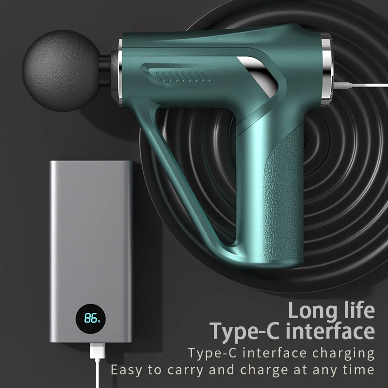 HB-008 Handheld 3200 Speed Deep Tissue Myofascial Massage Gun with Touch Screen for Myofascial Massagers