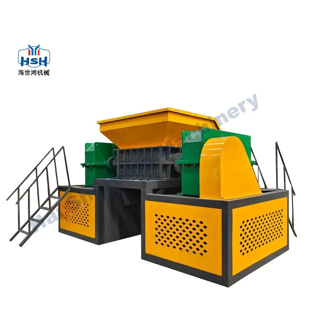 Заводская оптовая продажа, линия по переработке отходов шин, измельчитель шин, двухосный измельчитель шин, дробилка для шин