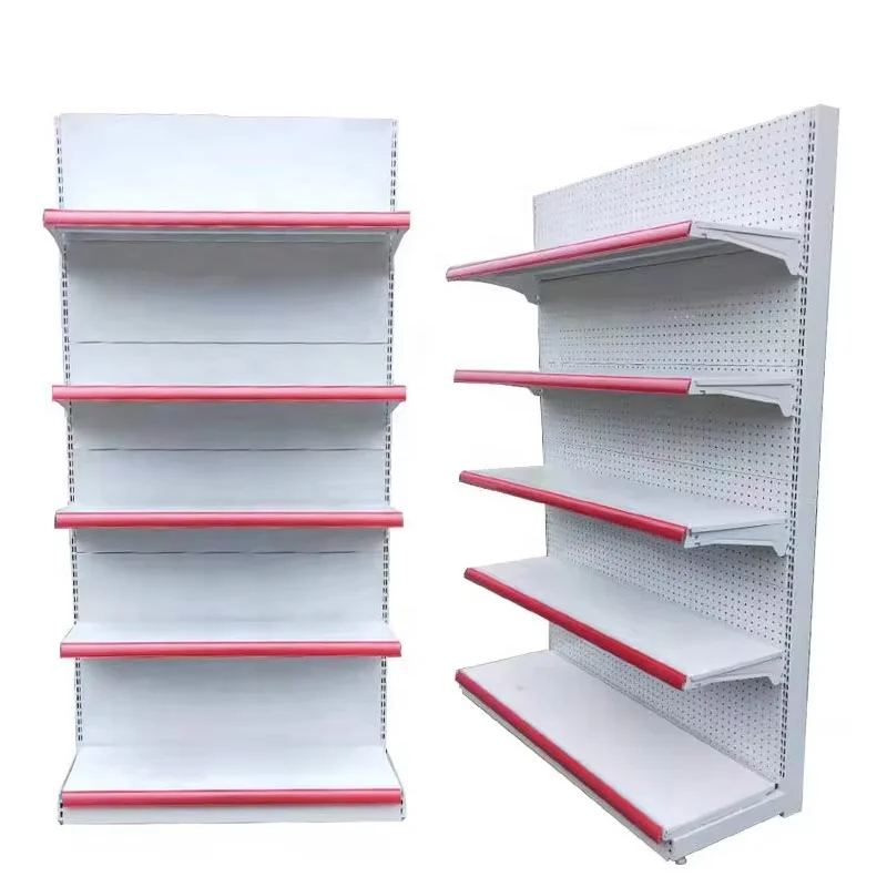 China Double/Single sided Ownace Retail Display Stand Gondola Rack  Gondola Shelves Metal Grocery Store Shelf