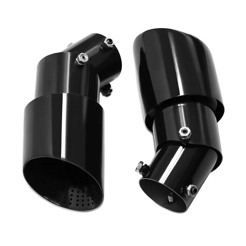 SYPES Exhaust tips for universal adjustable orientation tail pipe titanium black single exhaust tips custom exhaust muffler tips