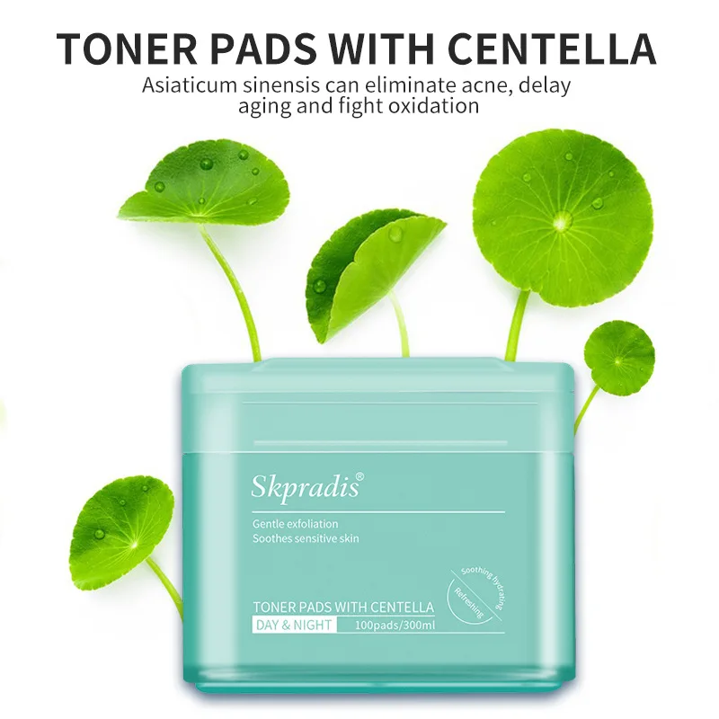 Korean Skincare Prevent Breakouts Improve Skin Texture Exfoliating Facial Toner Pads for Dead Skin & Blackheads, Minimize Pores