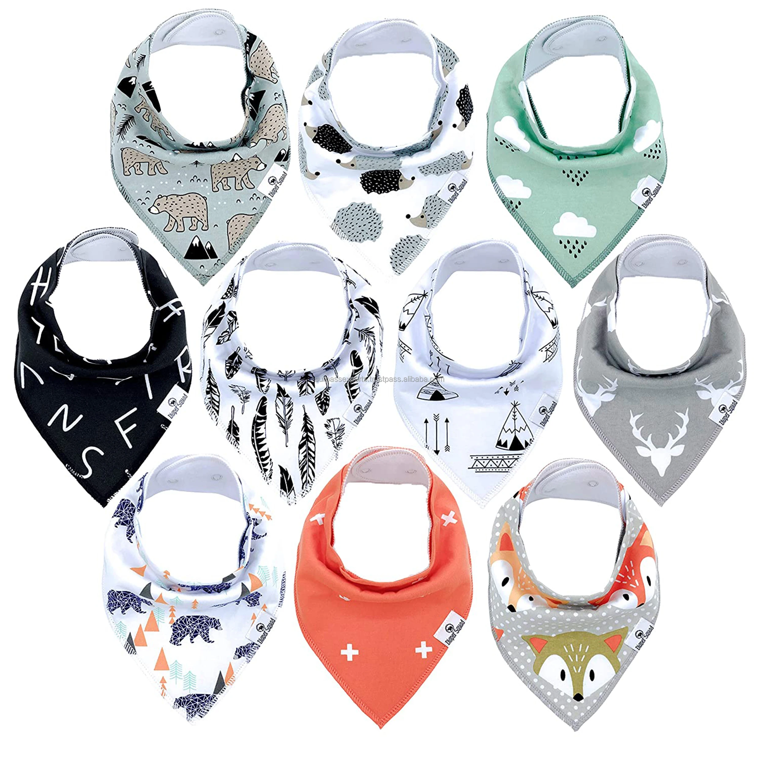 New Collection Soft Lightweight Cotton Bibs Wholesale Sets with Custom Logo New Born Baby Girls Boys Daily Life Use Export Ready