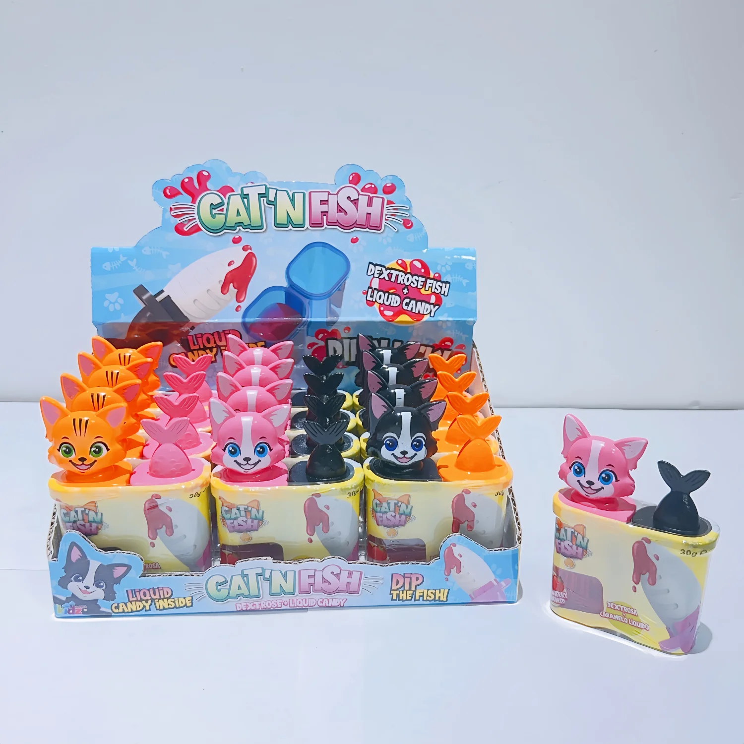 Customization  Cat and Fish Sugar Free For Kids Favourite Manufacturer Wholesale Delicious Candy export Toys