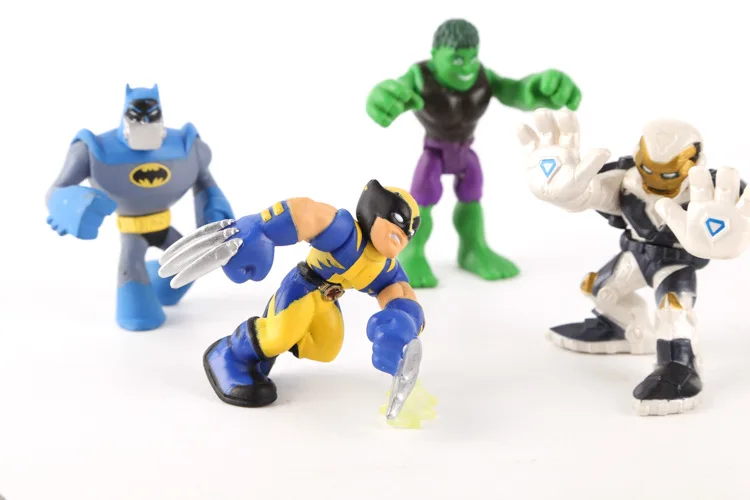 Custom Made Mini 3D Super Hero Cartoon Plastic Figurine Models Customized Collectible 3D Figurine Set Miniatures