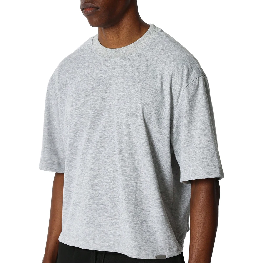 Custom High Quality Summer Streetwear T Shirt Men Street Plain Oversized Cropped T-Shirt
