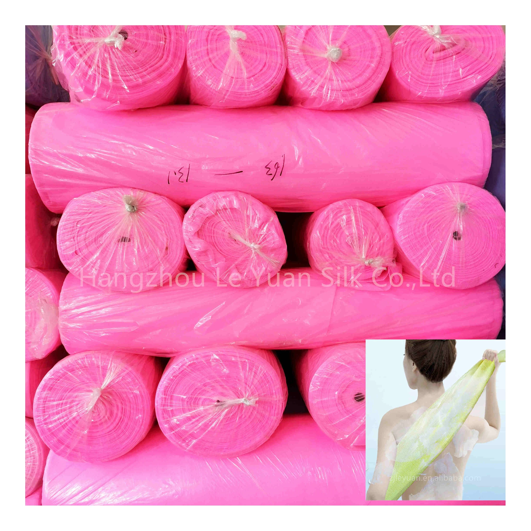 Товары для ванны, японская ткань для мытья, рулон 100% нейлоновой ткани из полиэстера с индивидуальным цветом