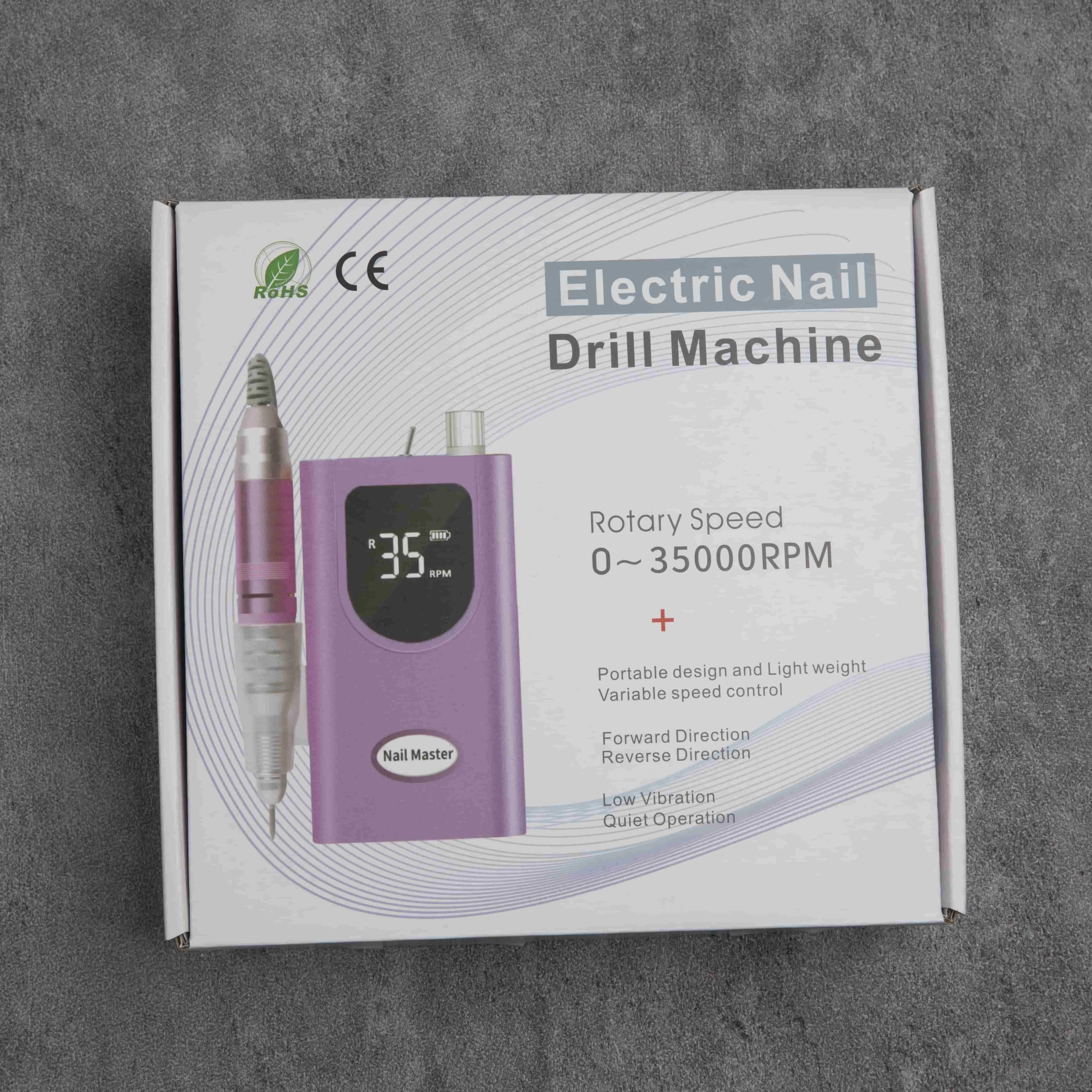 35000rpm Professional Easy Carry Portable Electric Rechargeable Nail Master Drill Machine