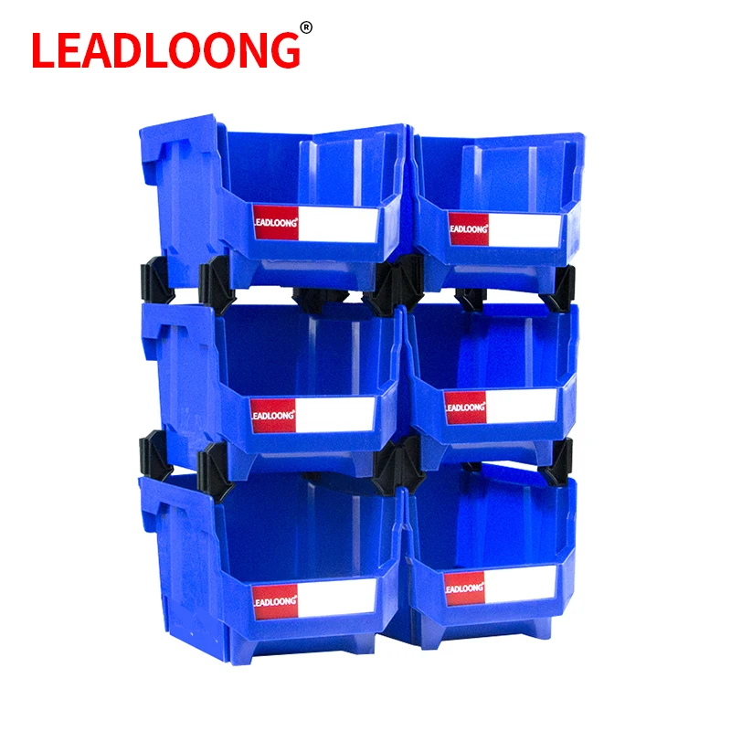 LEADLOONG Factory supply plastic storage boxes and boxes V5 6pcs 276*213*180MM Auto spare parts storage boxes Garage containers