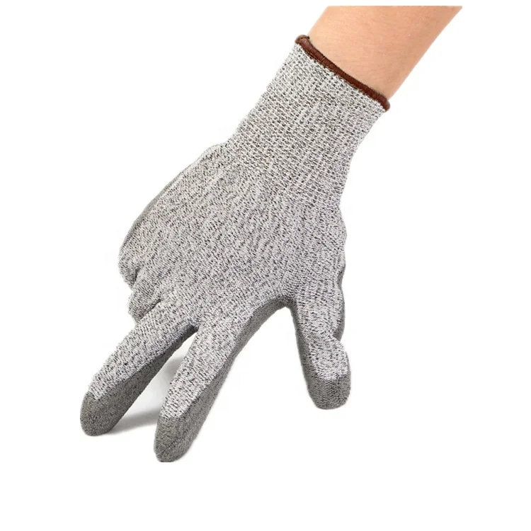 
Wholesale High Quality En388 Anti Cut Level 5 Pu Coating Hand Protective Safety Gloves For Construction Workers 