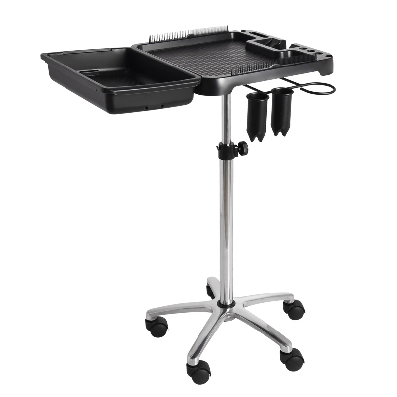 Wholesale Barber Beauty Stylist Folding Stand Suit Case Holder Dressing Hair Salon Trolly Cart Custom Hair Extensions Trolleys