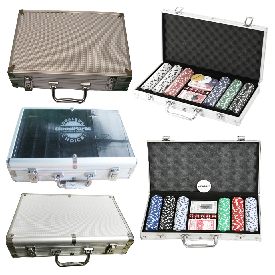 100-100 Ships Poker Set Aluminum Chip Set For Game Casino Poker Set Abs Clay Chips With Aluminum Suitcase