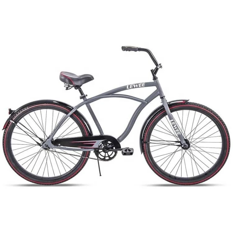Lewee wholesale retro 26 inch single speed step through women ladies beach cruiser bike