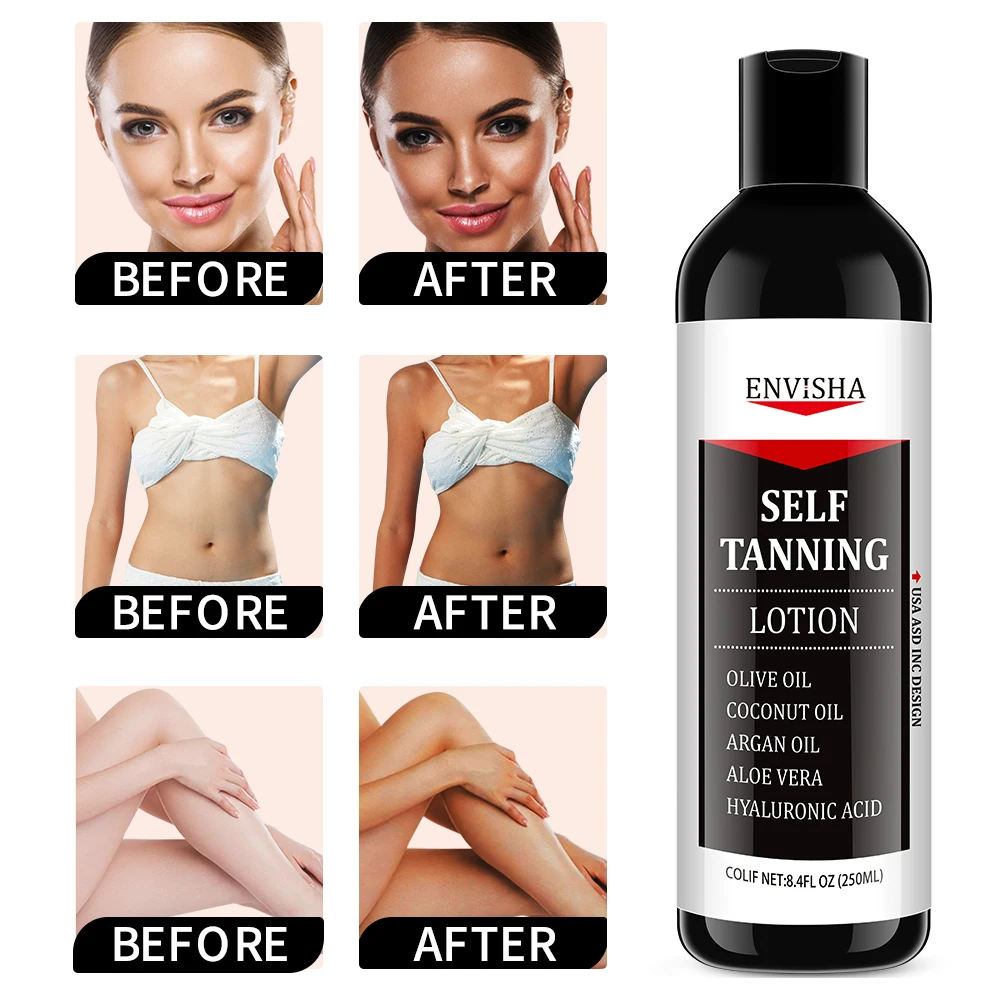 Organic Vegan Tanning Lotion Gel UV Sun Protection Body Bronzer Skin Care Moisturizing Browning Product Tanning Cream Lotion