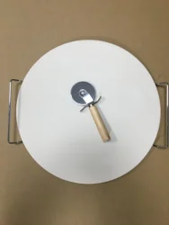 13-дюймовый камень для пиццы тарелка выпечки сланец с Резак & стеллаж для выставки товаров