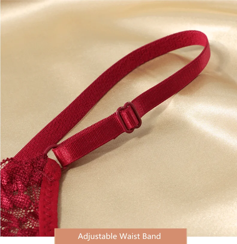 kid wearing thong T back underwear adjustable waist band OEM lace thong for high school girl