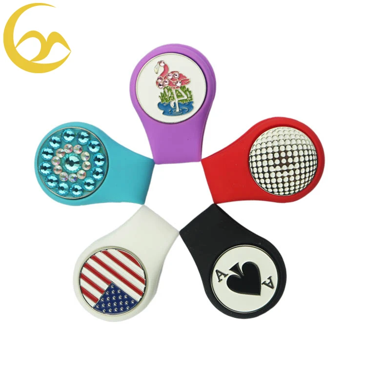Wholesale Rubber Silicone Magnate Golf Hat Clip With Customized Logo For Promotional Gift