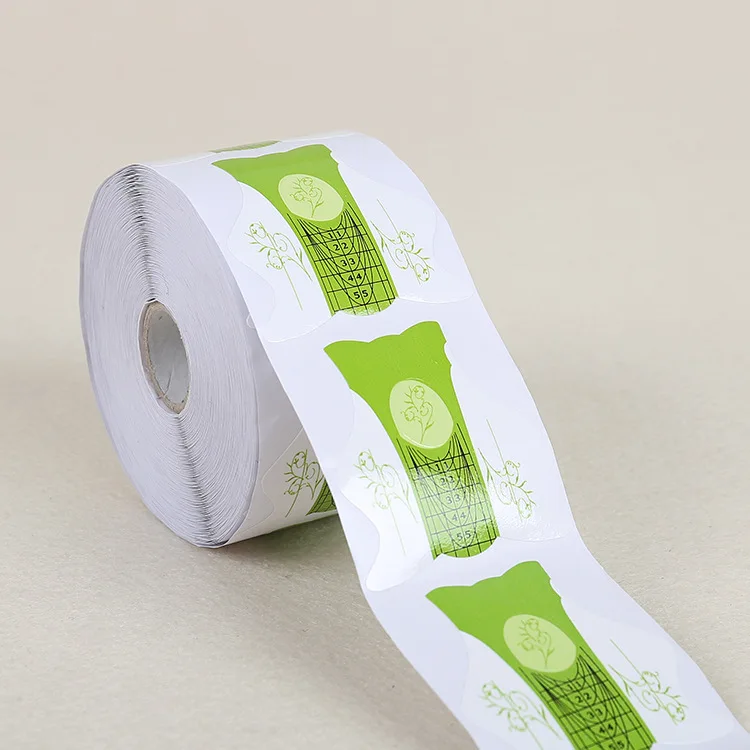 Free Custom Holographic paper Nail Forms 180G Crystal Gel Nail Form for professional nail salon