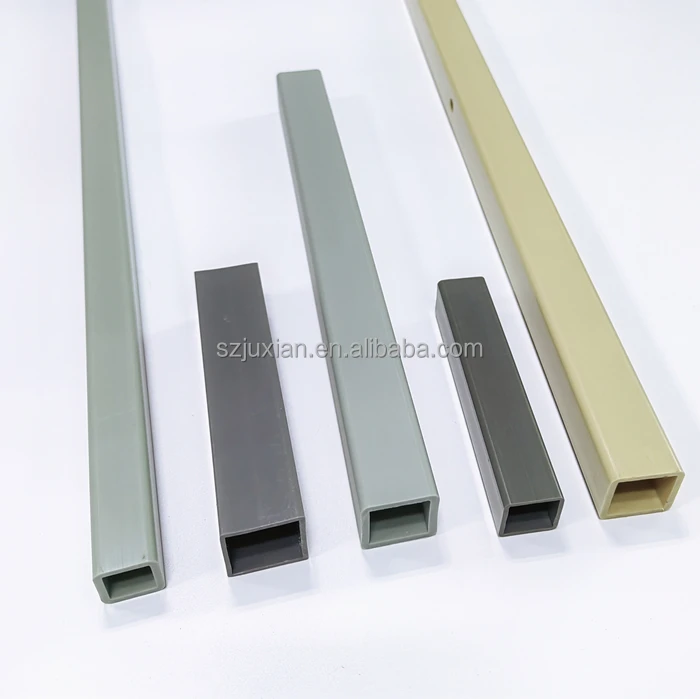 16mm 19mm 20mm 25mm 28mm 30mm 40mm PVC/ABS/HIPS rigid plastic square pipe stiff plastic tube