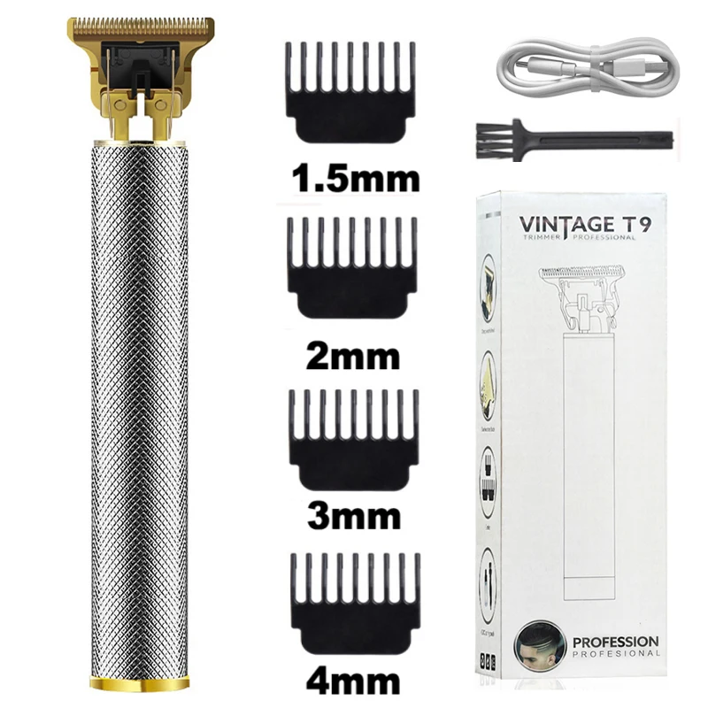 Long Life Rechargeable Hair Cutting Machine T9 Hair Clippers Electric Hair Trimmer Cordless Shaver Trimmer Men Barber
