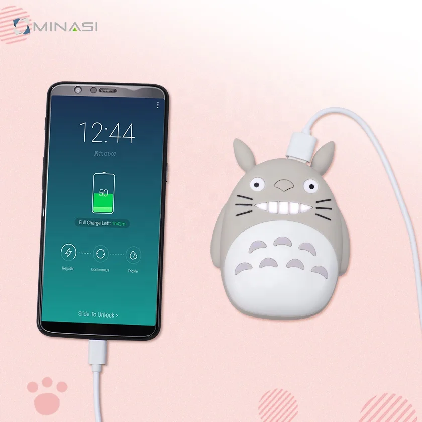 
2021 cartoon anime power bank, small body, large capacity, palm size 