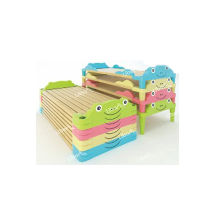 Preschool nursery cot stackable sleeping plastic Kids children bed