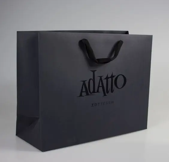 Luxury Golden Foil Printing Logo Shopping gift paper bag For Clothes/ Shoes/Jewelry Packaging